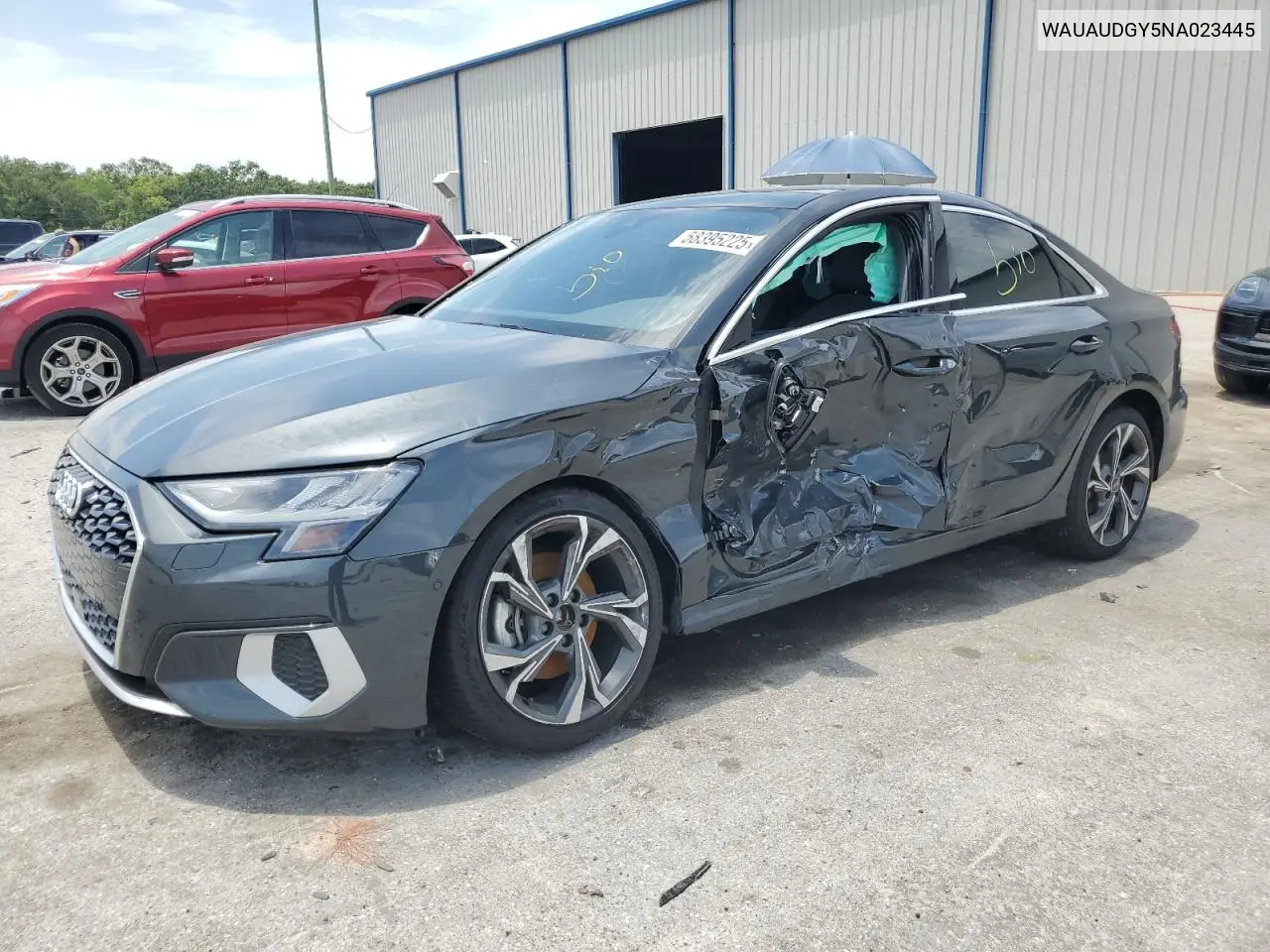 2022 Audi A3 Premium VIN: WAUAUDGY5NA023445 Lot: 58395225