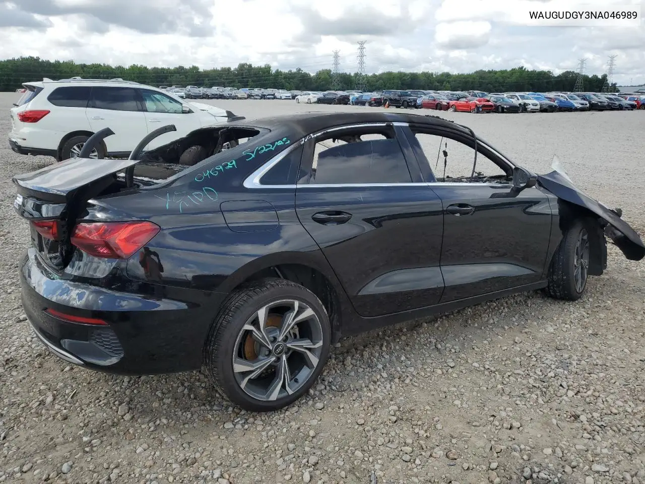 2022 Audi A3 Premium VIN: WAUGUDGY3NA046989 Lot: 58705925