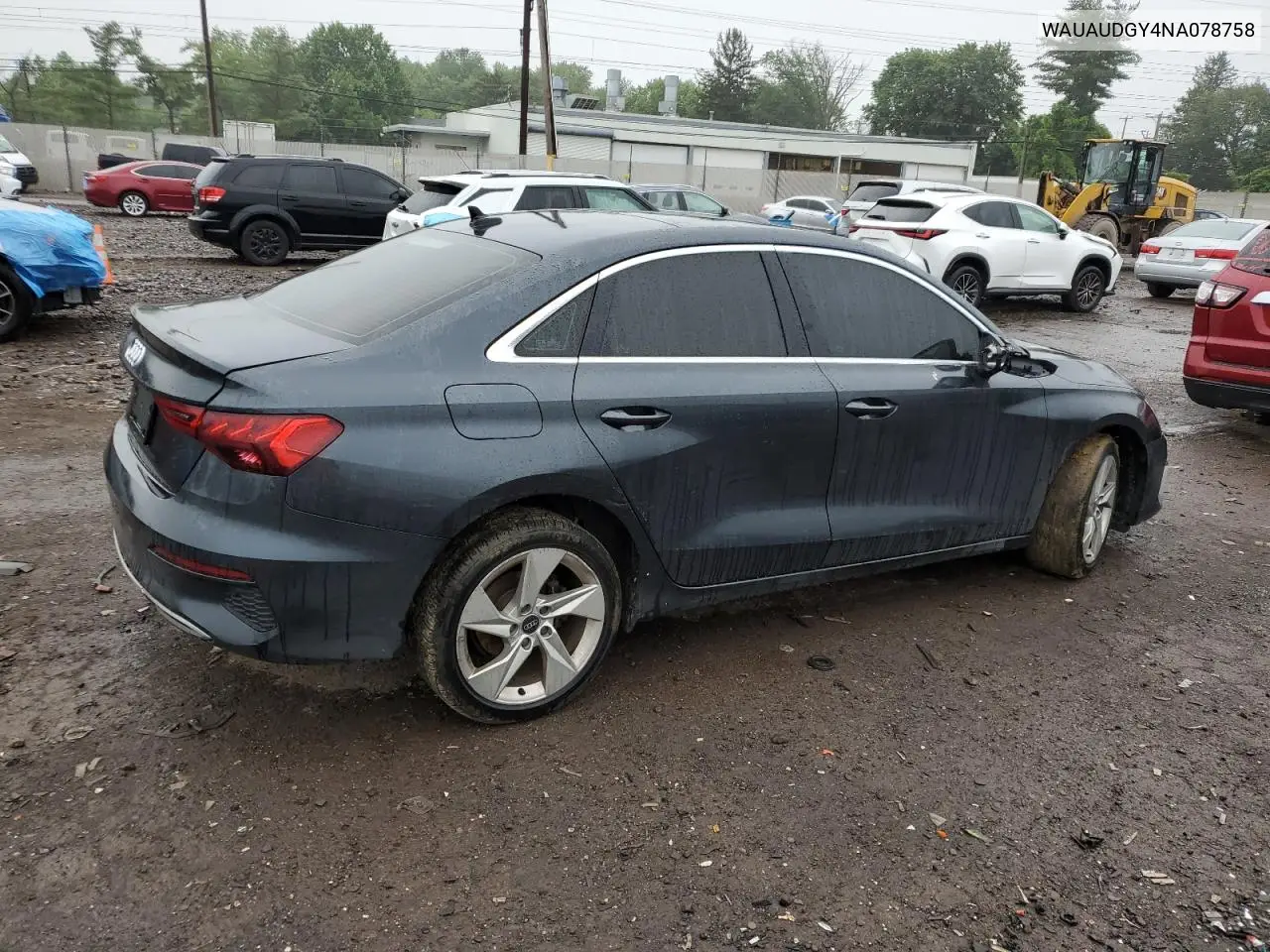2022 Audi A3 Premium VIN: WAUAUDGY4NA078758 Lot: 58999495