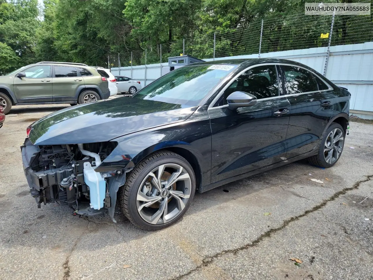 2022 Audi A3 Premium Plus VIN: WAUHUDGY7NA055683 Lot: 61661045