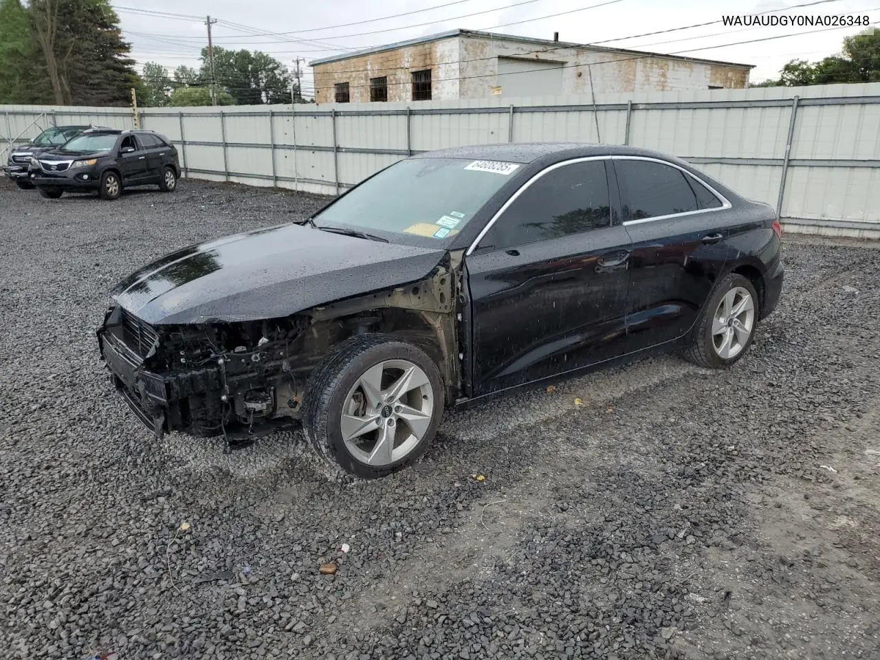2022 Audi A3 Premium VIN: WAUAUDGY0NA026348 Lot: 64608285