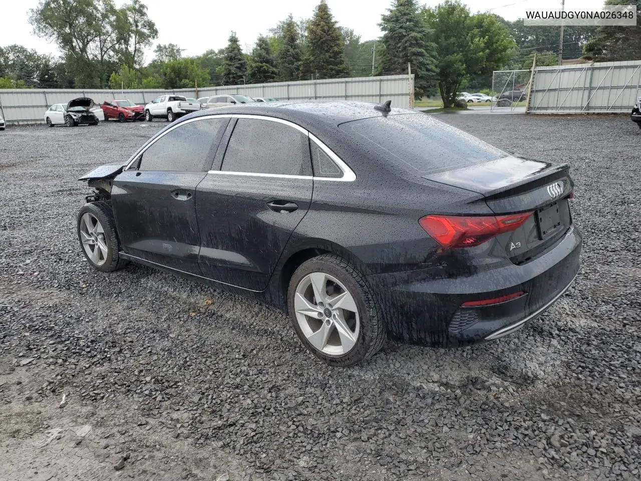 2022 Audi A3 Premium VIN: WAUAUDGY0NA026348 Lot: 64608285