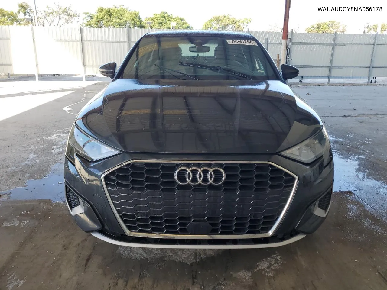 2022 Audi A3 Premium VIN: WAUAUDGY8NA056178 Lot: 78597364