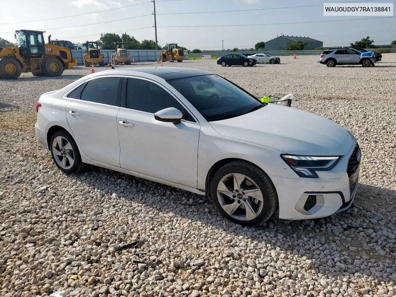 2024 Audi A3 Premium VIN: WAUGUDGY7RA138841 Lot: 62919215
