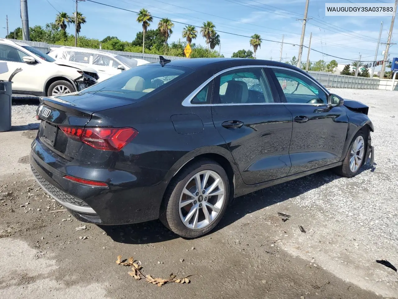 2025 Audi A3 Premium VIN: WAUGUDGY3SA037883 Lot: 62645645
