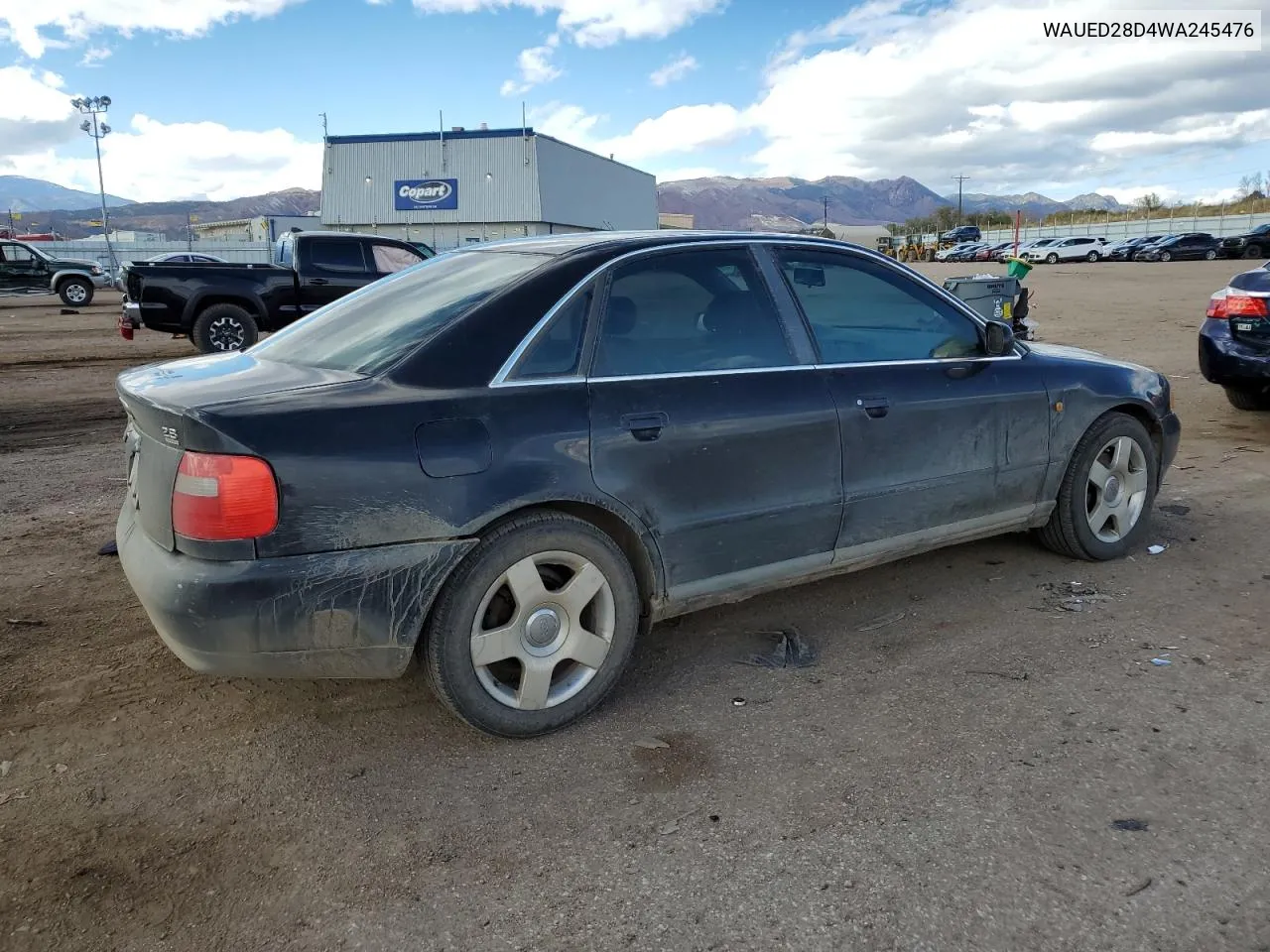 1998 Audi A4 2.8 Quattro VIN: WAUED28D4WA245476 Lot: 79134434