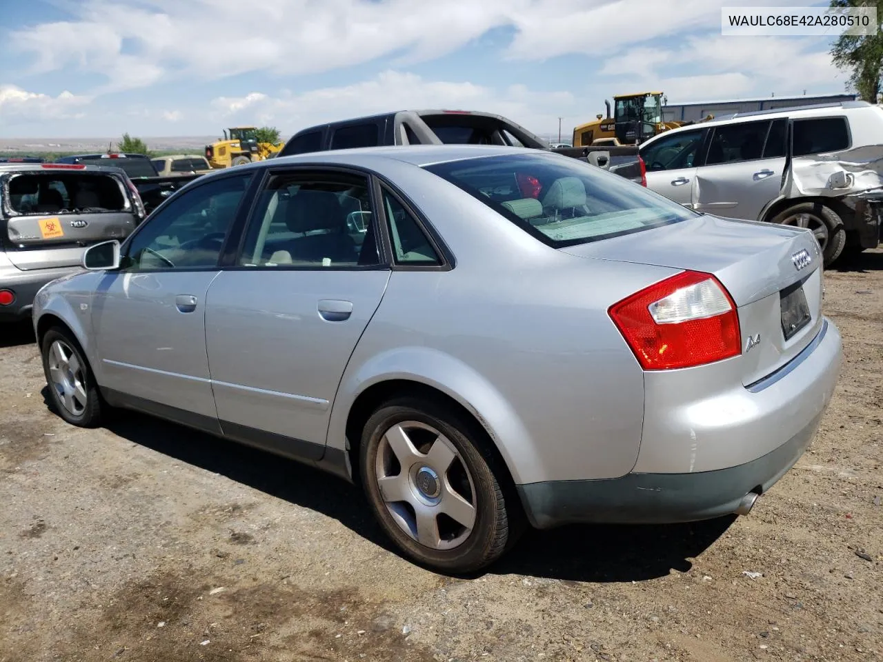 2002 Audi A4 1.8T Quattro VIN: WAULC68E42A280510 Lot: 38715514