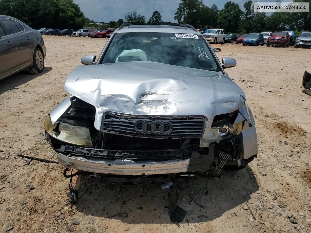 2002 Audi A4 1.8T Avant Quattro VIN: WAUVC68E12A248655 Lot: 63194445