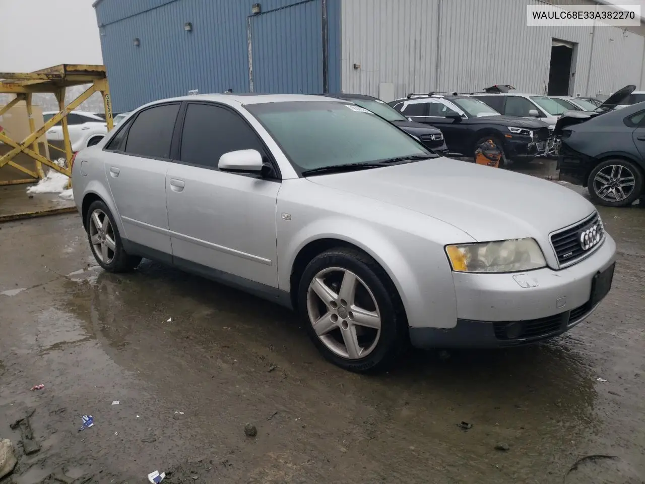 2003 Audi A4 1.8T Quattro VIN: WAULC68E33A382270 Lot: 45329355