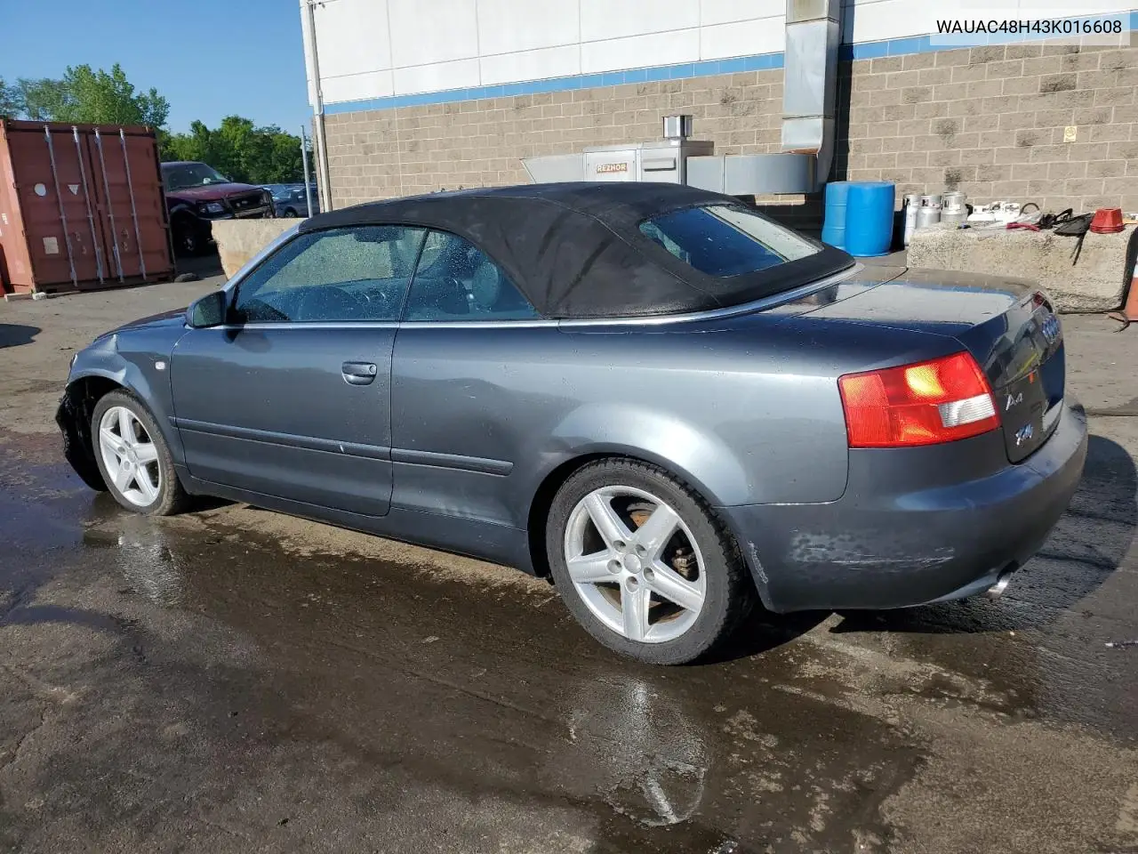 2003 Audi A4 1.8 Cabriolet VIN: WAUAC48H43K016608 Lot: 56381285