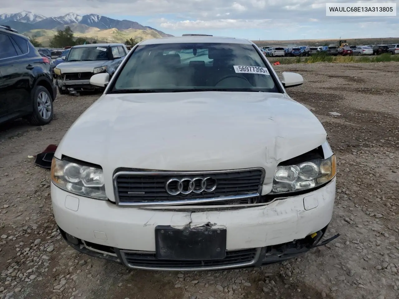 2003 Audi A4 1.8T Quattro VIN: WAULC68E13A313805 Lot: 56977395