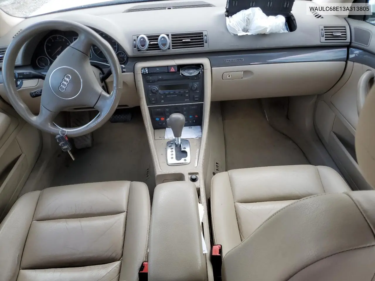 2003 Audi A4 1.8T Quattro VIN: WAULC68E13A313805 Lot: 56977395