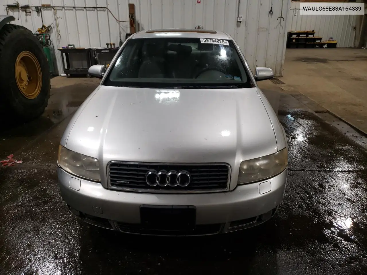 2003 Audi A4 1.8T Quattro VIN: WAULC68E83A164339 Lot: 59754025