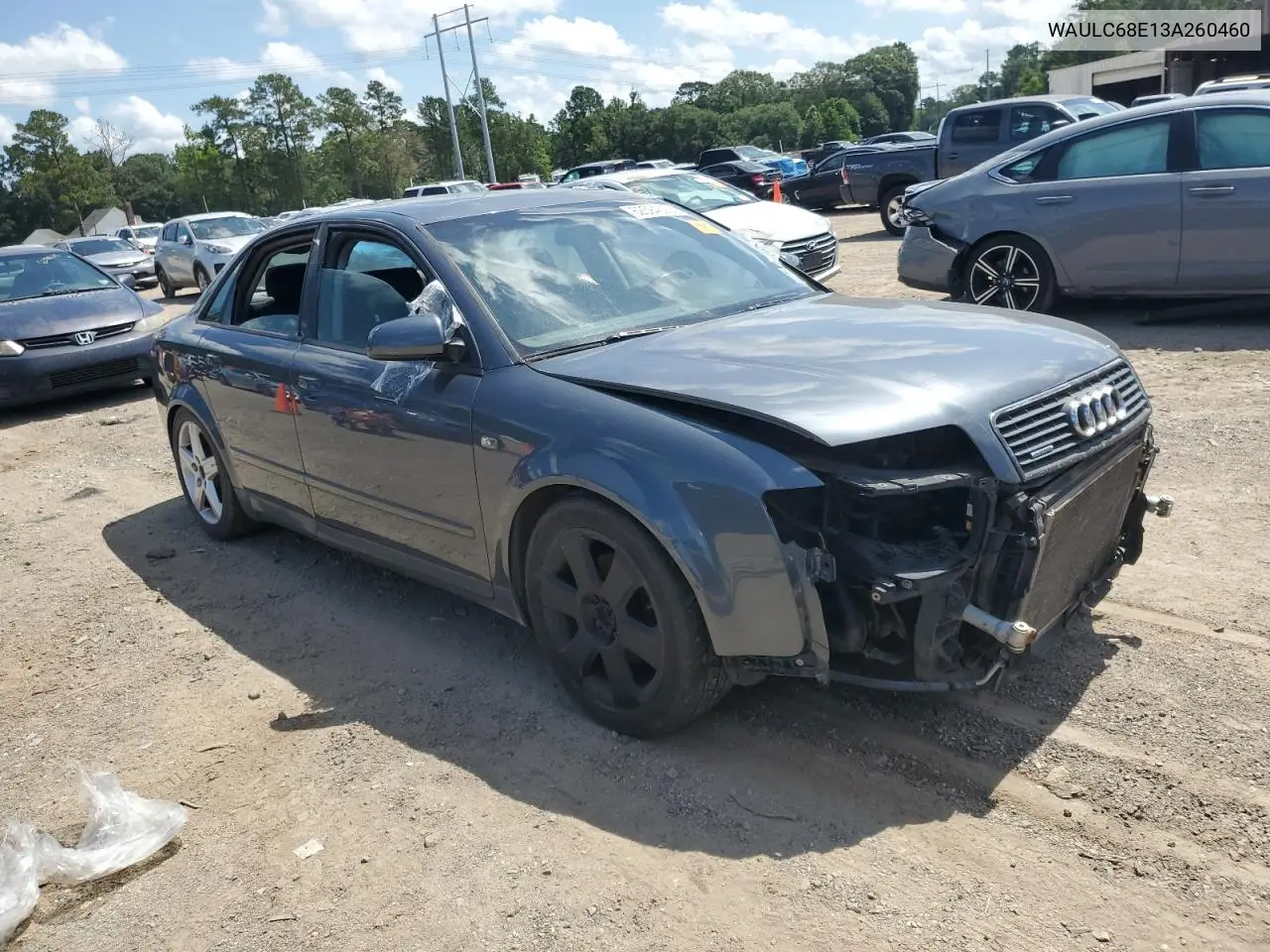 2003 Audi A4 1.8T Quattro VIN: WAULC68E13A260460 Lot: 62594325