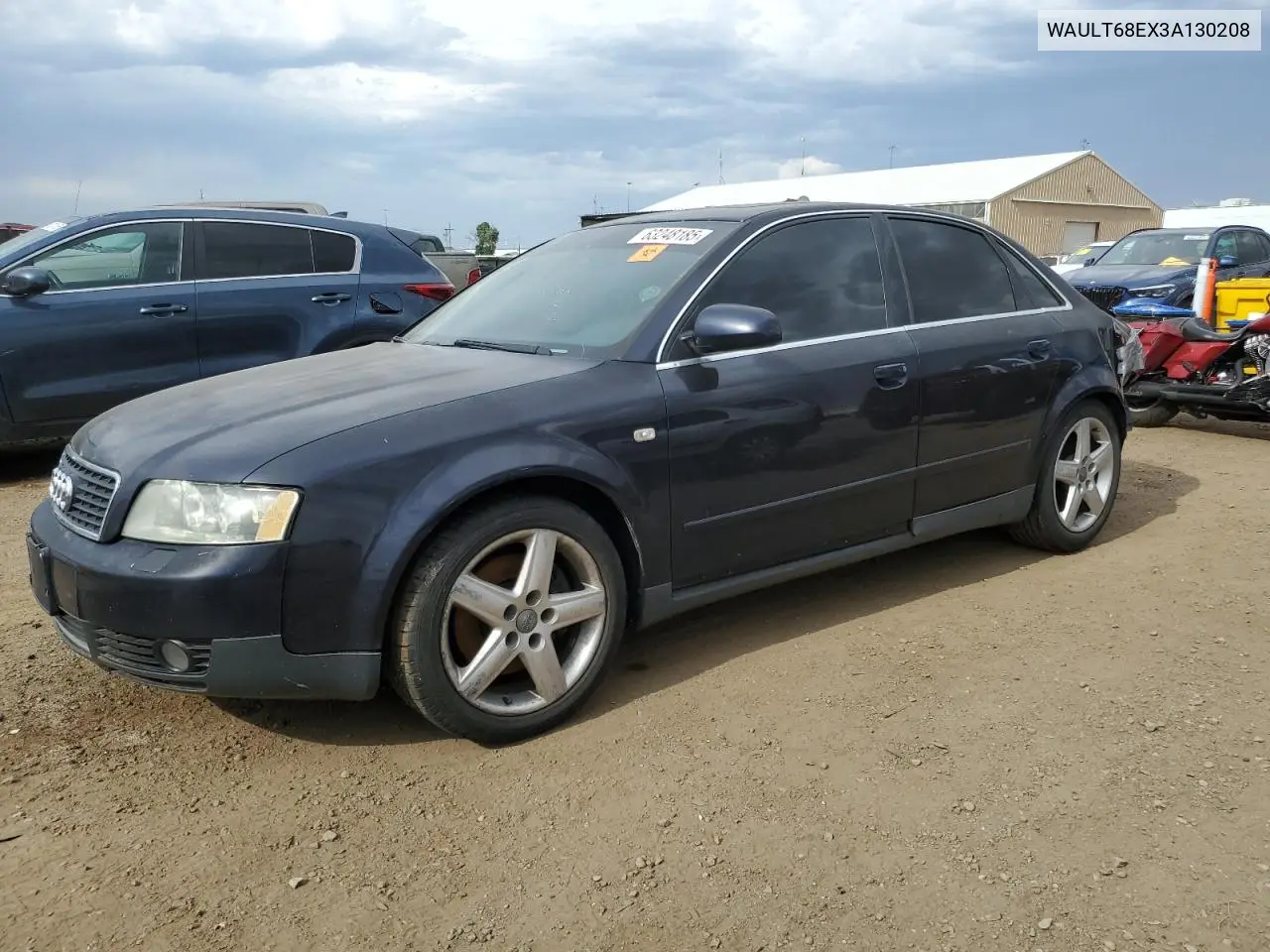 2003 Audi A4 3.0 Quattro VIN: WAULT68EX3A130208 Lot: 63248185