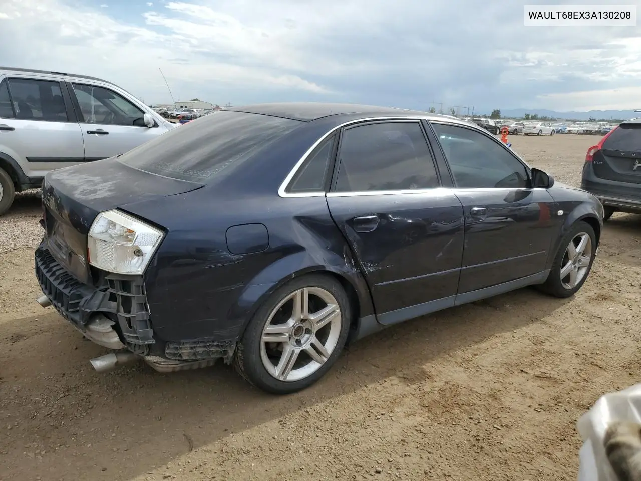 2003 Audi A4 3.0 Quattro VIN: WAULT68EX3A130208 Lot: 63248185