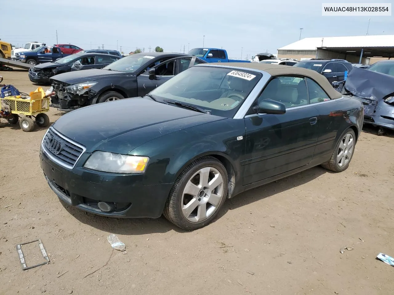 2003 Audi A4 1.8 Cabriolet VIN: WAUAC48H13K028554 Lot: 63649324