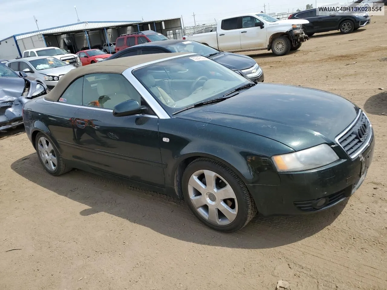 2003 Audi A4 1.8 Cabriolet VIN: WAUAC48H13K028554 Lot: 63649324