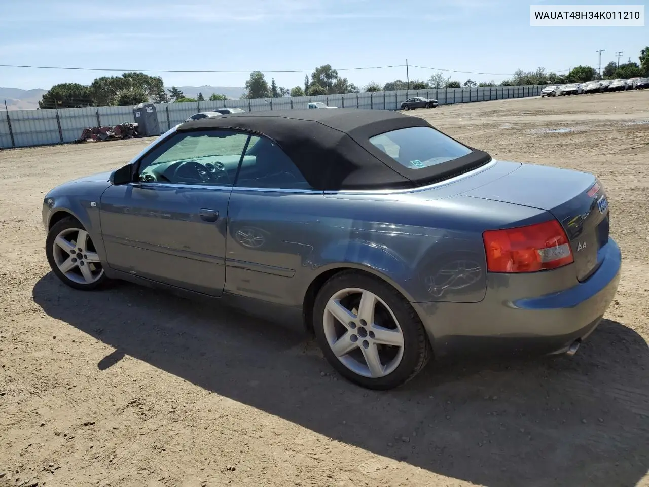 2004 Audi A4 3.0 Cabriolet VIN: WAUAT48H34K011210 Lot: 57436985