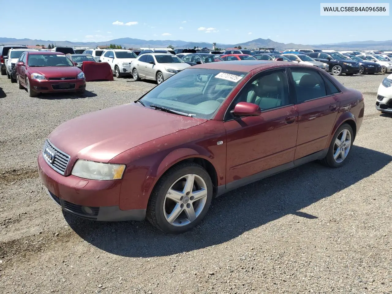 2004 Audi A4 1.8T Quattro VIN: WAULC58E84A096586 Lot: 62707425