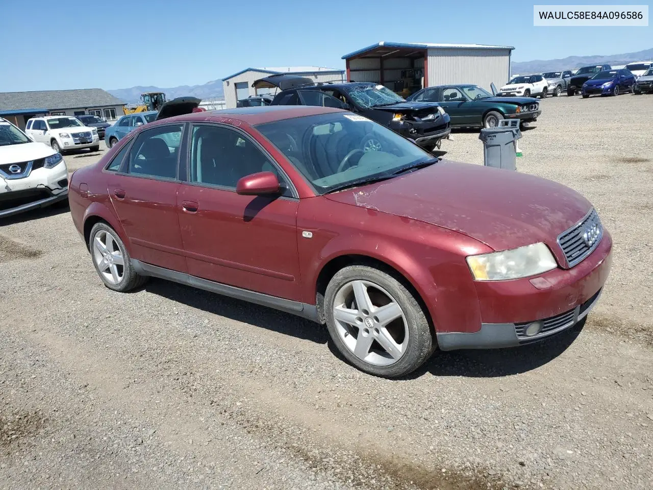 2004 Audi A4 1.8T Quattro VIN: WAULC58E84A096586 Lot: 62707425