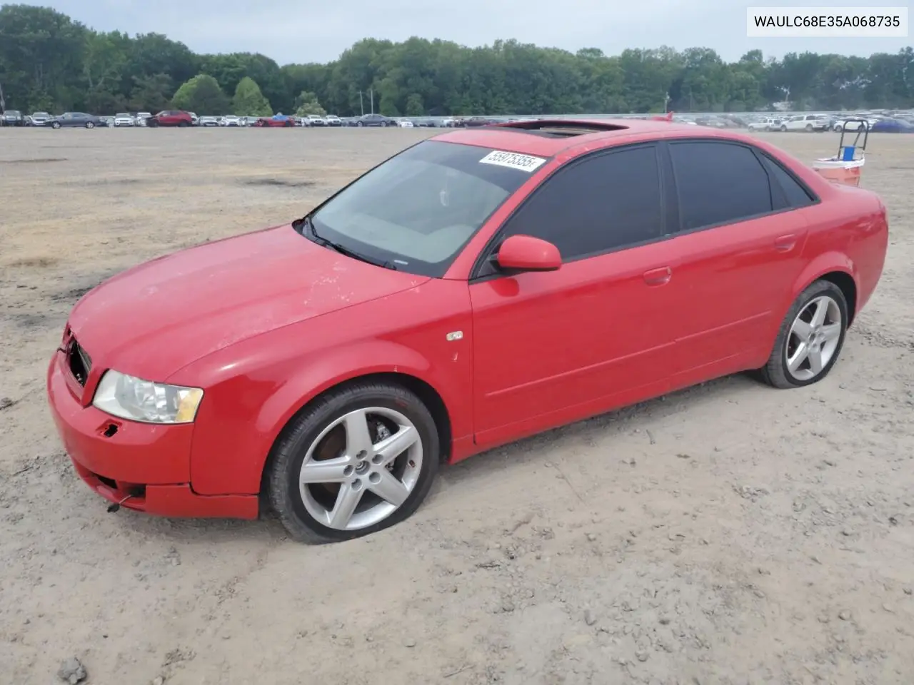 2005 Audi A4 1.8T Quattro VIN: WAULC68E35A068735 Lot: 55975355