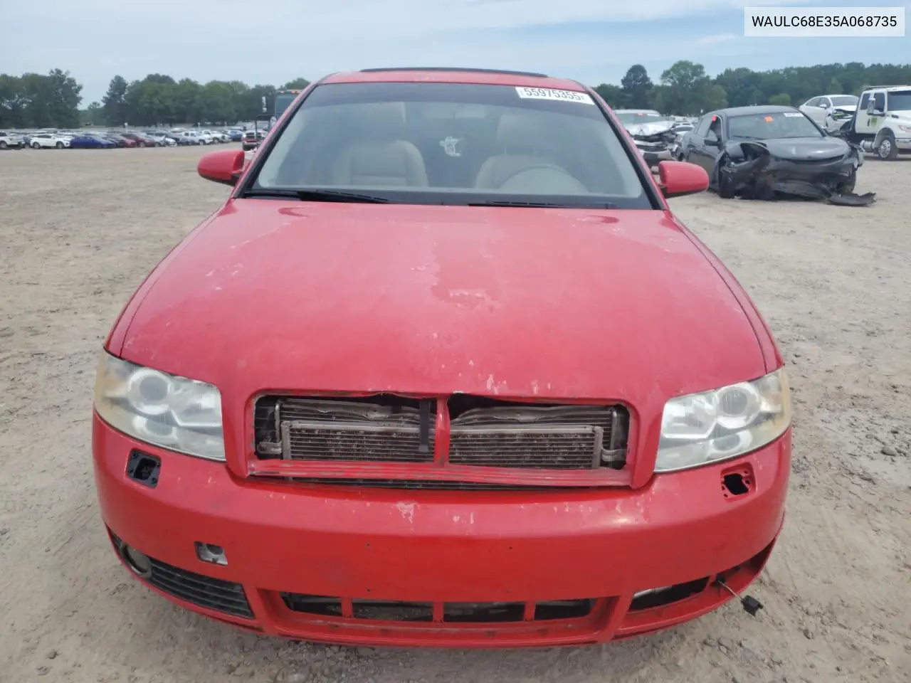 2005 Audi A4 1.8T Quattro VIN: WAULC68E35A068735 Lot: 55975355