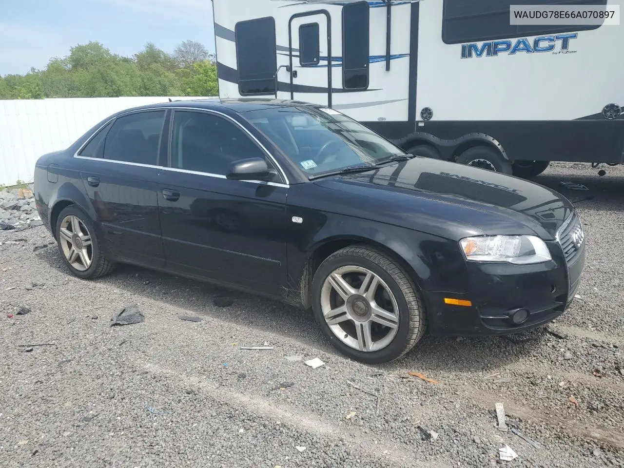 2006 Audi A4 3.2 Quattro VIN: WAUDG78E66A070897 Lot: 56791715
