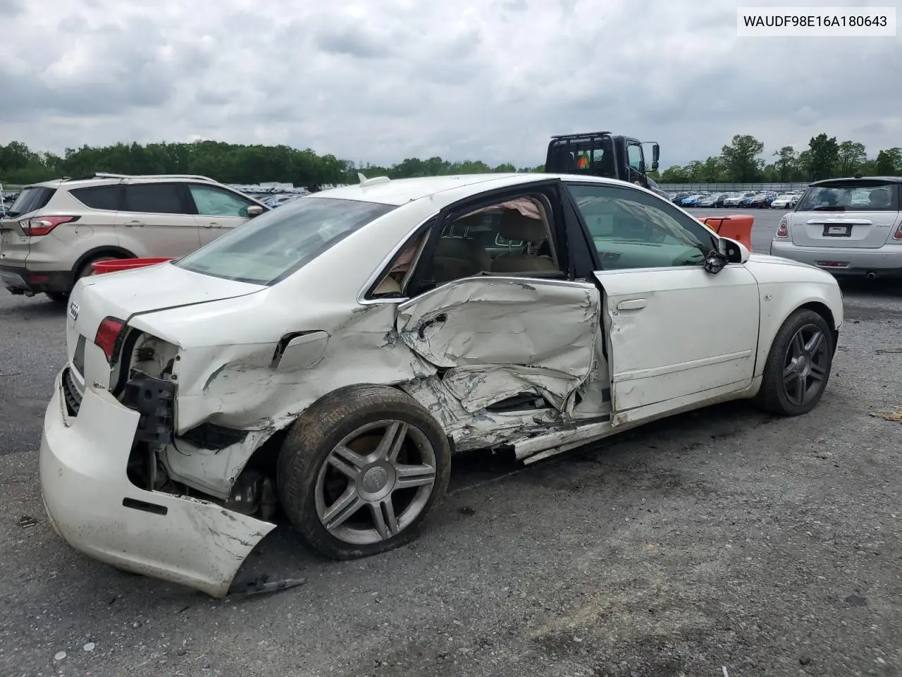 2006 Audi A4 2.0T Quattro VIN: WAUDF98E16A180643 Lot: 57104365