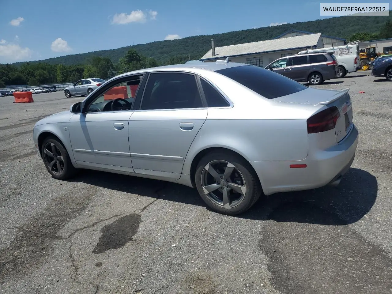 2006 Audi A4 2.0T Quattro VIN: WAUDF78E96A122512 Lot: 62010955