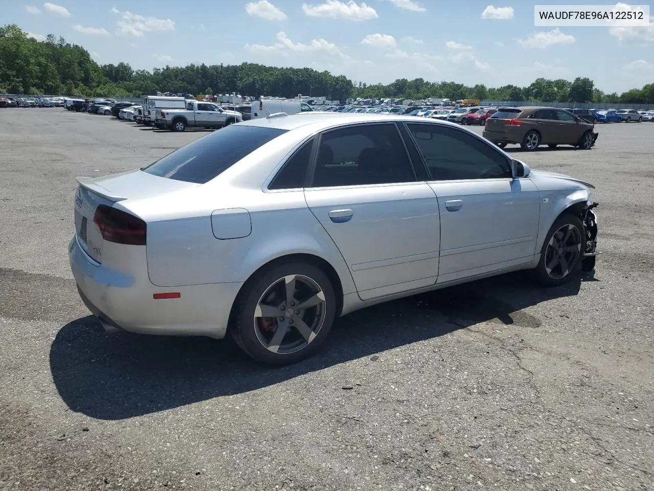 2006 Audi A4 2.0T Quattro VIN: WAUDF78E96A122512 Lot: 62010955
