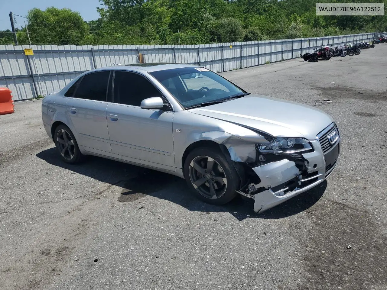 2006 Audi A4 2.0T Quattro VIN: WAUDF78E96A122512 Lot: 62010955
