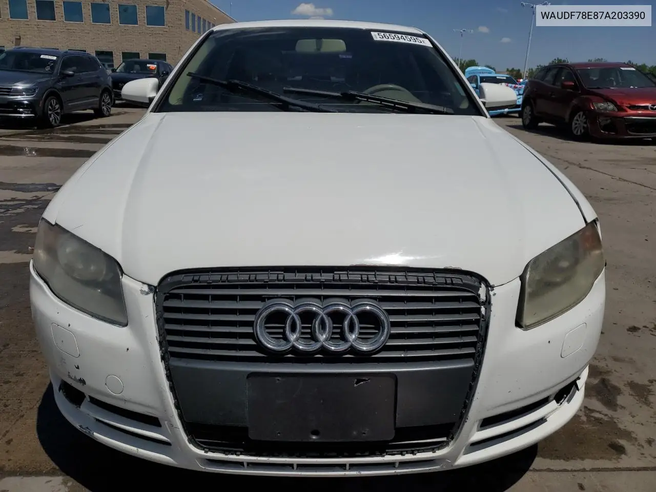 2007 Audi A4 2.0T Quattro VIN: WAUDF78E87A203390 Lot: 56594595
