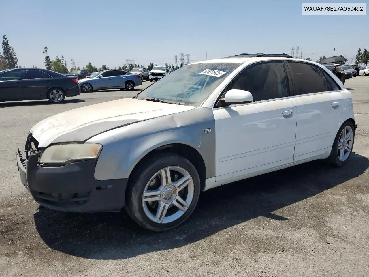2007 Audi A4 2 VIN: WAUAF78E27A050492 Lot: 62671925