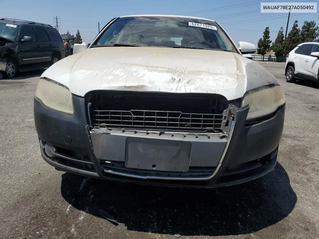 2007 Audi A4 2 VIN: WAUAF78E27A050492 Lot: 62671925