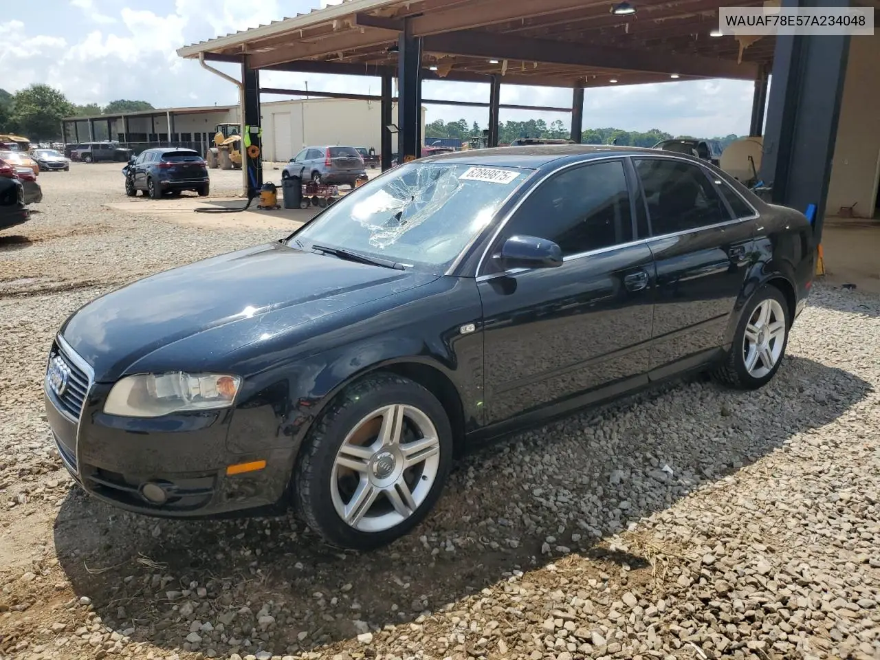 2007 Audi A4 2 VIN: WAUAF78E57A234048 Lot: 62899875