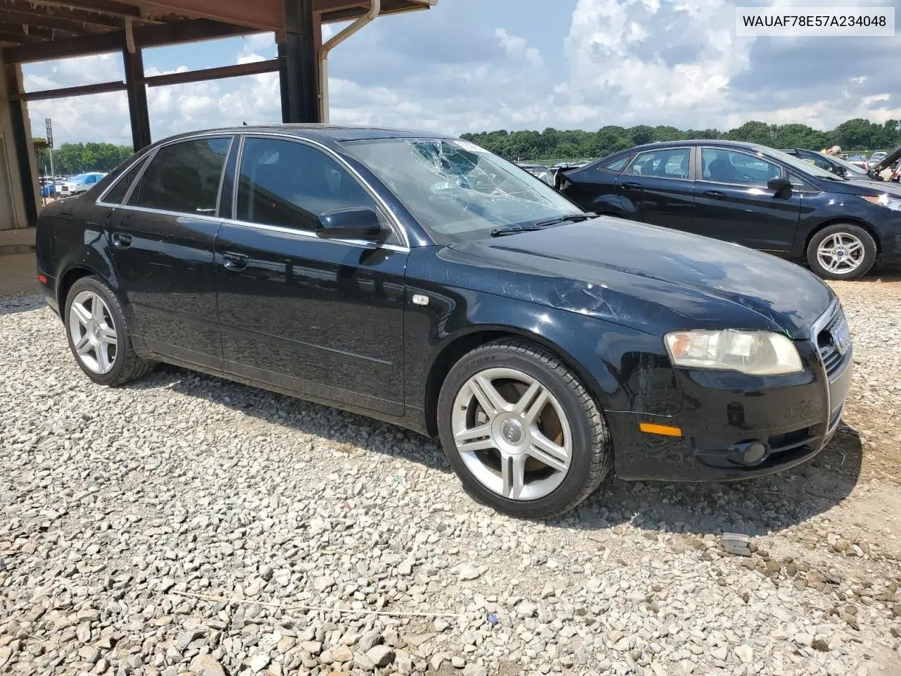 2007 Audi A4 2 VIN: WAUAF78E57A234048 Lot: 62899875