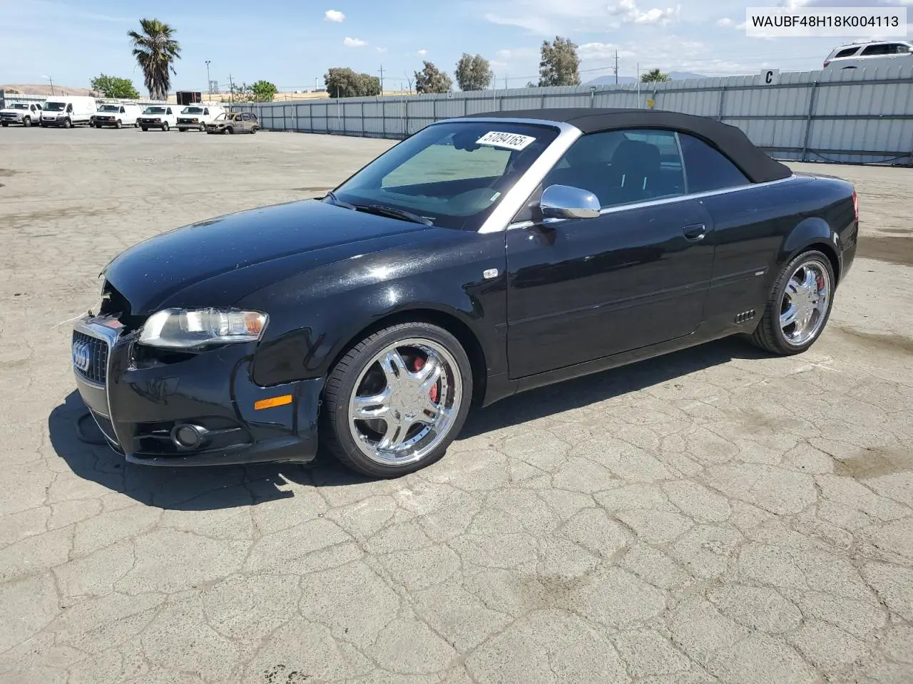 waubf48h18k004113 WAUBF48H18K004113 2008 Audi A4 S-Line 2.0T Cabriolet