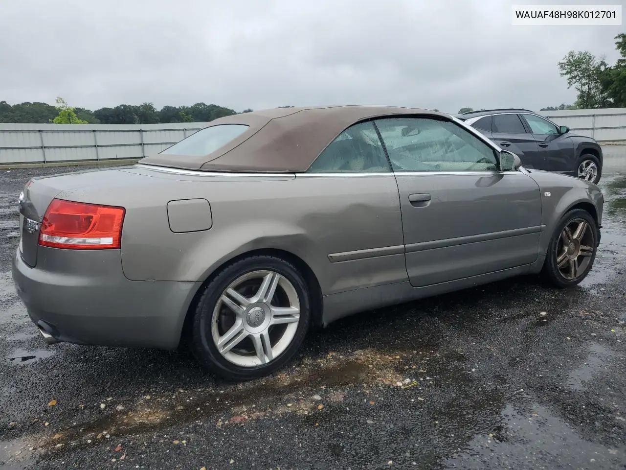 2008 Audi A4 2.0T Cabriolet VIN: WAUAF48H98K012701 Lot: 62590235