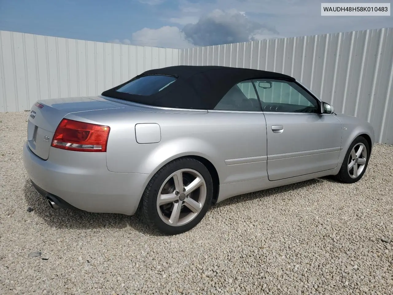 2008 Audi A4 3.2 Cabriolet Quattro VIN: WAUDH48H58K010483 Lot: 63190505