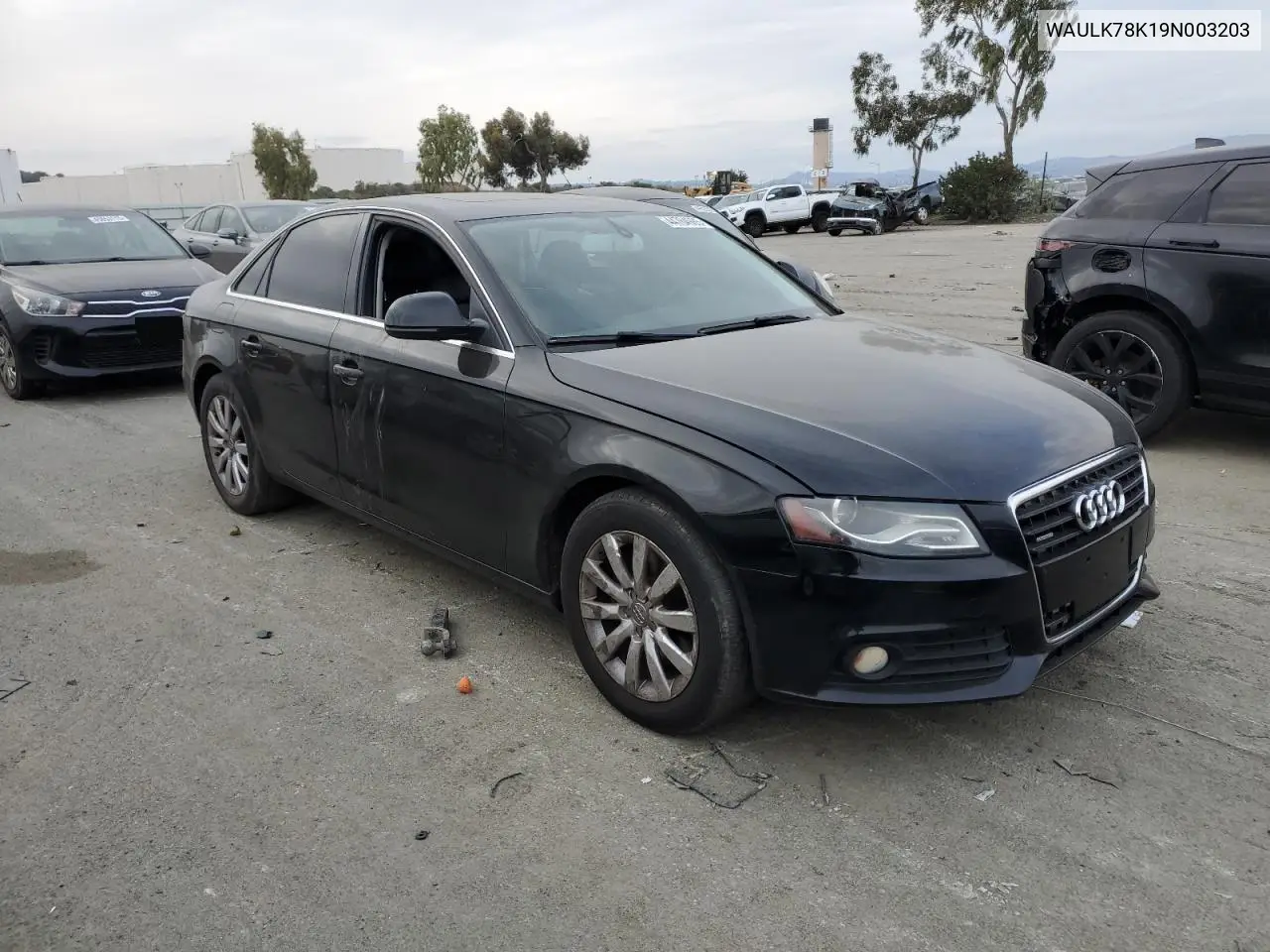 2009 Audi A4 3.2 Quattro VIN: WAULK78K19N003203 Lot: 44764985
