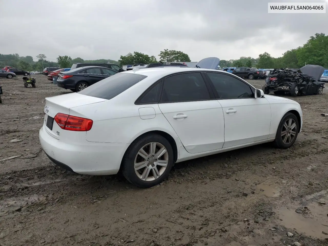 2010 Audi A4 Premium VIN: WAUBFAFL5AN064065 Lot: 57350375