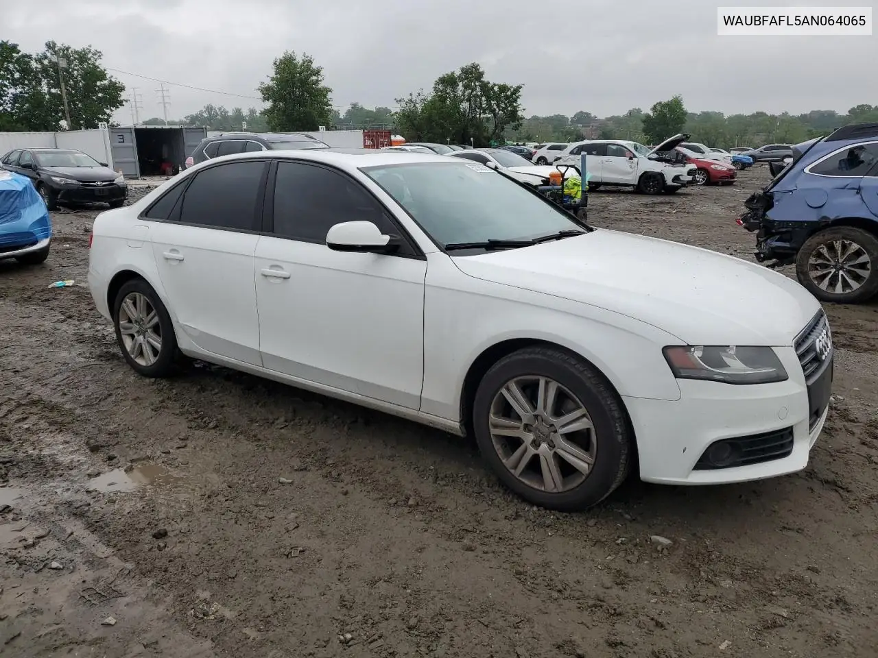 2010 Audi A4 Premium VIN: WAUBFAFL5AN064065 Lot: 57350375