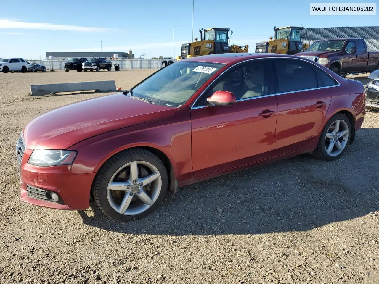 2010 Audi A4 Premium Plus VIN: WAUFFCFL8AN005282 Lot: 63061005