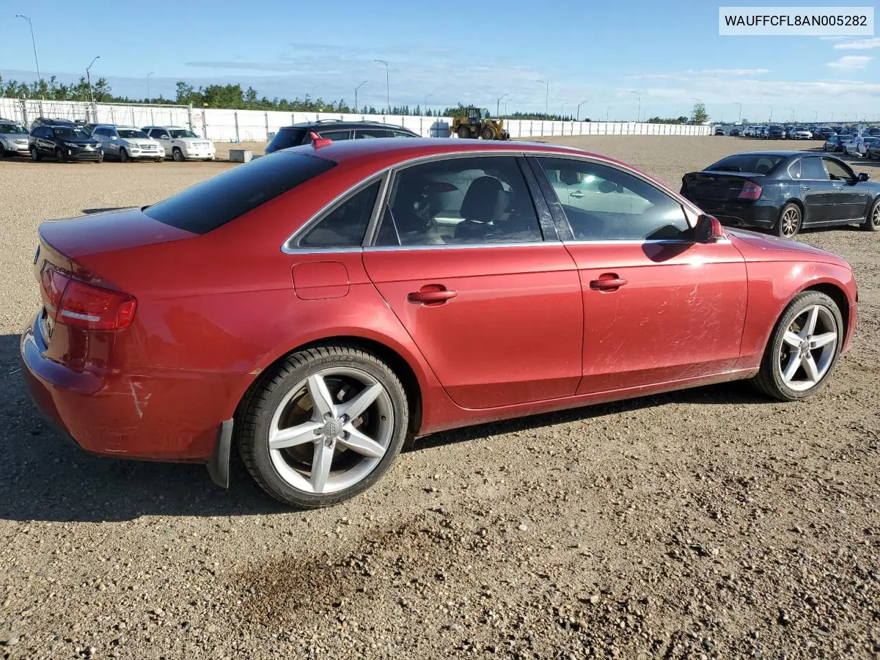 2010 Audi A4 Premium Plus VIN: WAUFFCFL8AN005282 Lot: 63061005