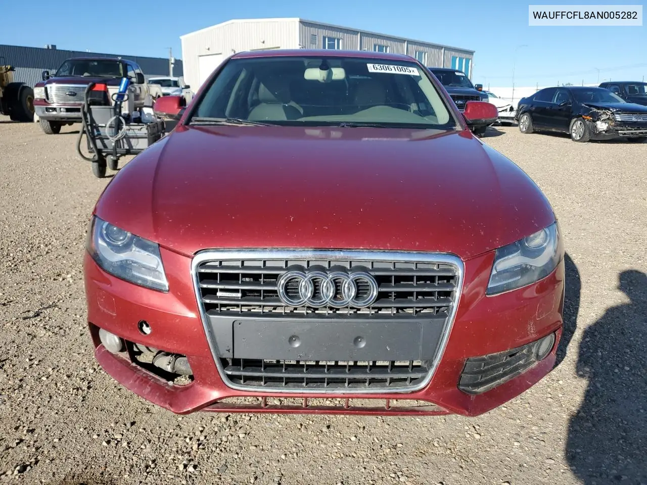 2010 Audi A4 Premium Plus VIN: WAUFFCFL8AN005282 Lot: 63061005
