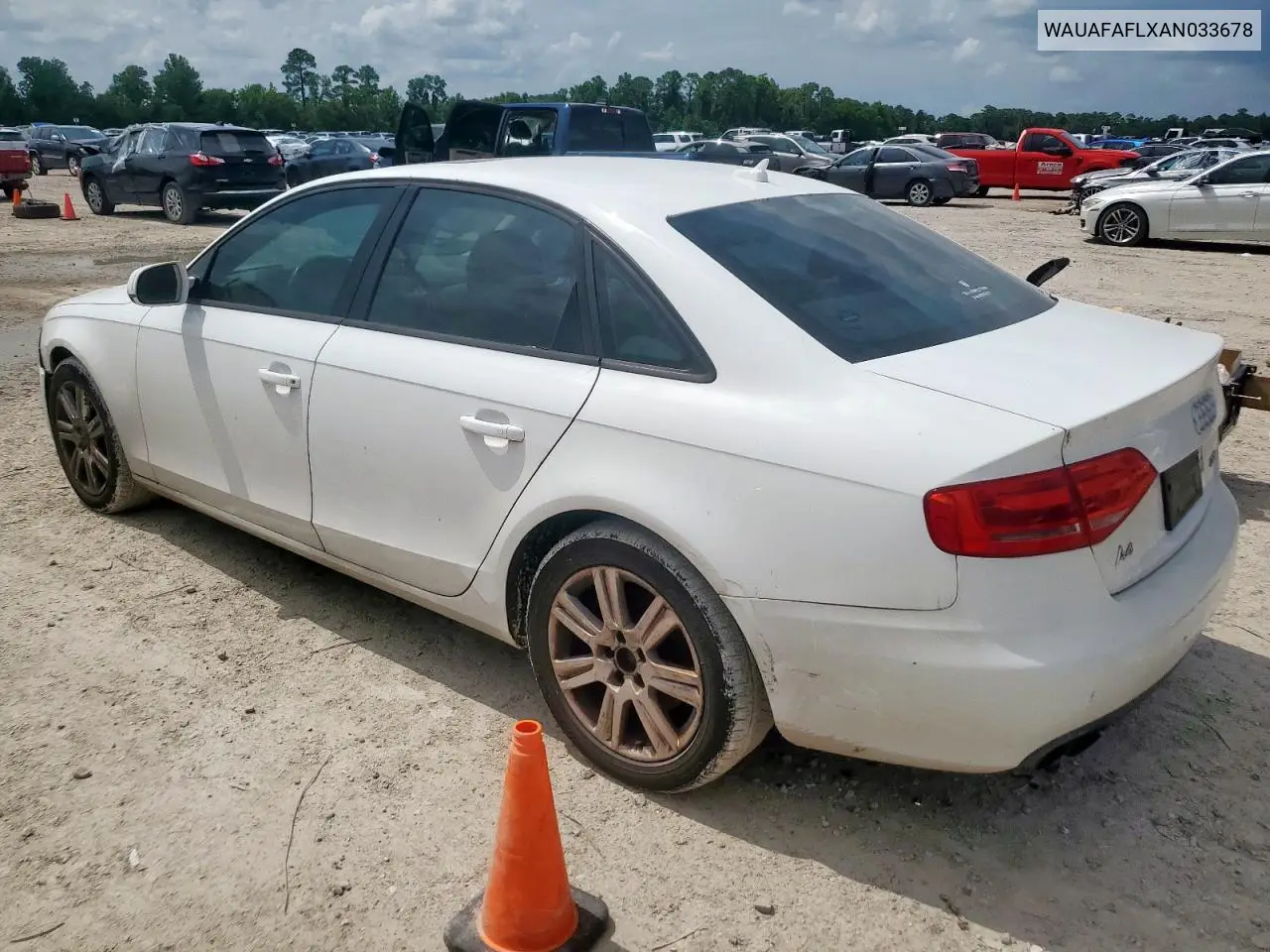 2010 Audi A4 Premium VIN: WAUAFAFLXAN033678 Lot: 64763605