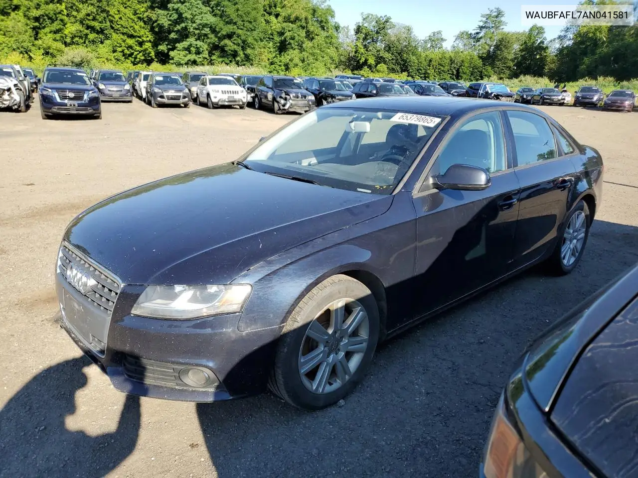 2010 Audi A4 Premium VIN: WAUBFAFL7AN041581 Lot: 65379865
