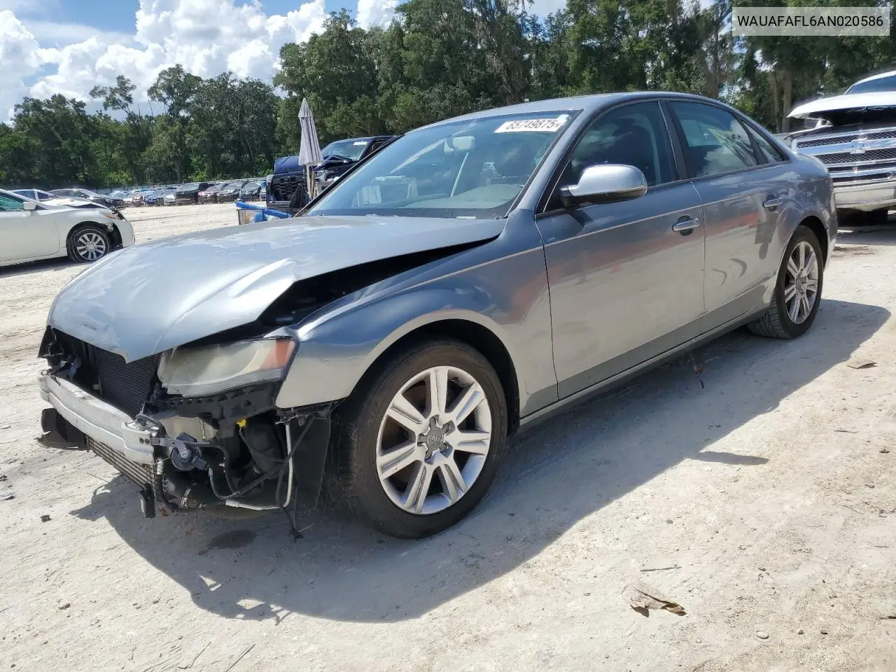 2010 Audi A4 Premium VIN: WAUAFAFL6AN020586 Lot: 65749875