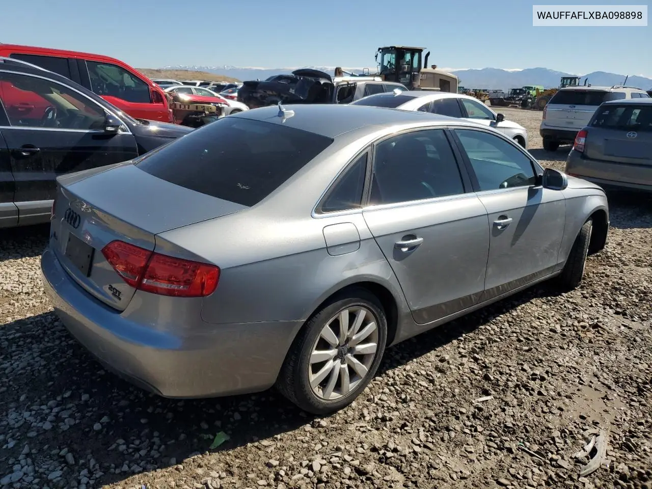 2011 Audi A4 Premium Plus VIN: WAUFFAFLXBA098898 Lot: 55857885
